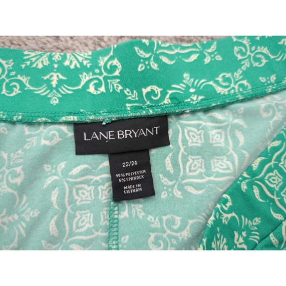 Lane Bryant Skirt Womens 22/24 PLUS Green Handkerchief‎ Flowy Midi Boho - Picture 3 of 6